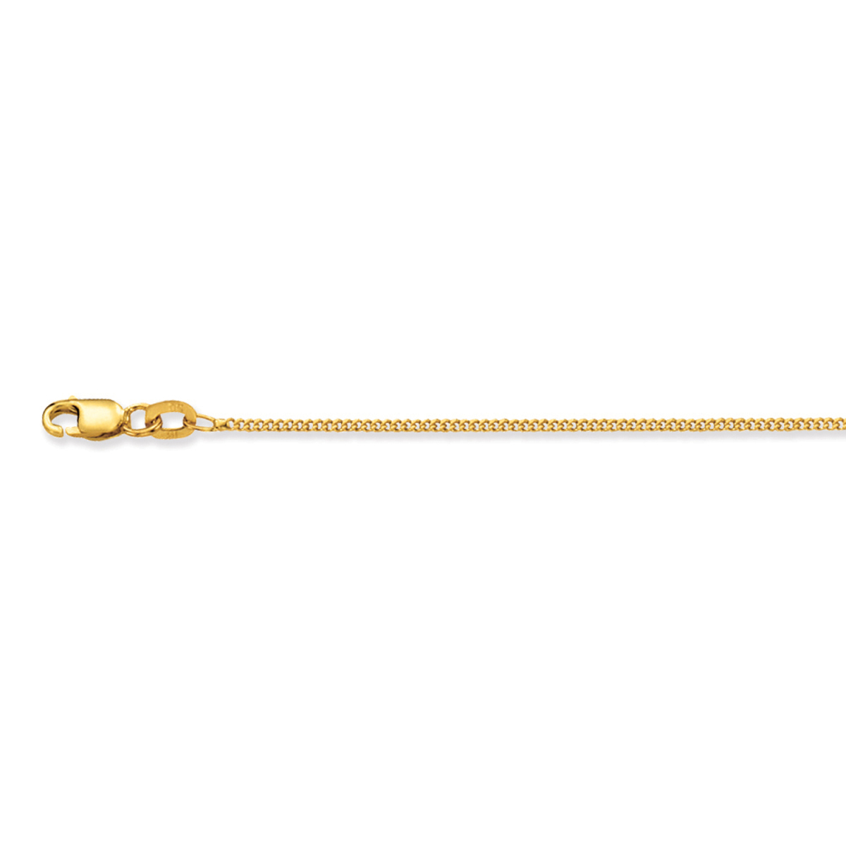 GLOW 201.0245/2.7 14-karaat gouden schakelketting met gourmetschakel 1.2 mm breed - Lengte 45 cm