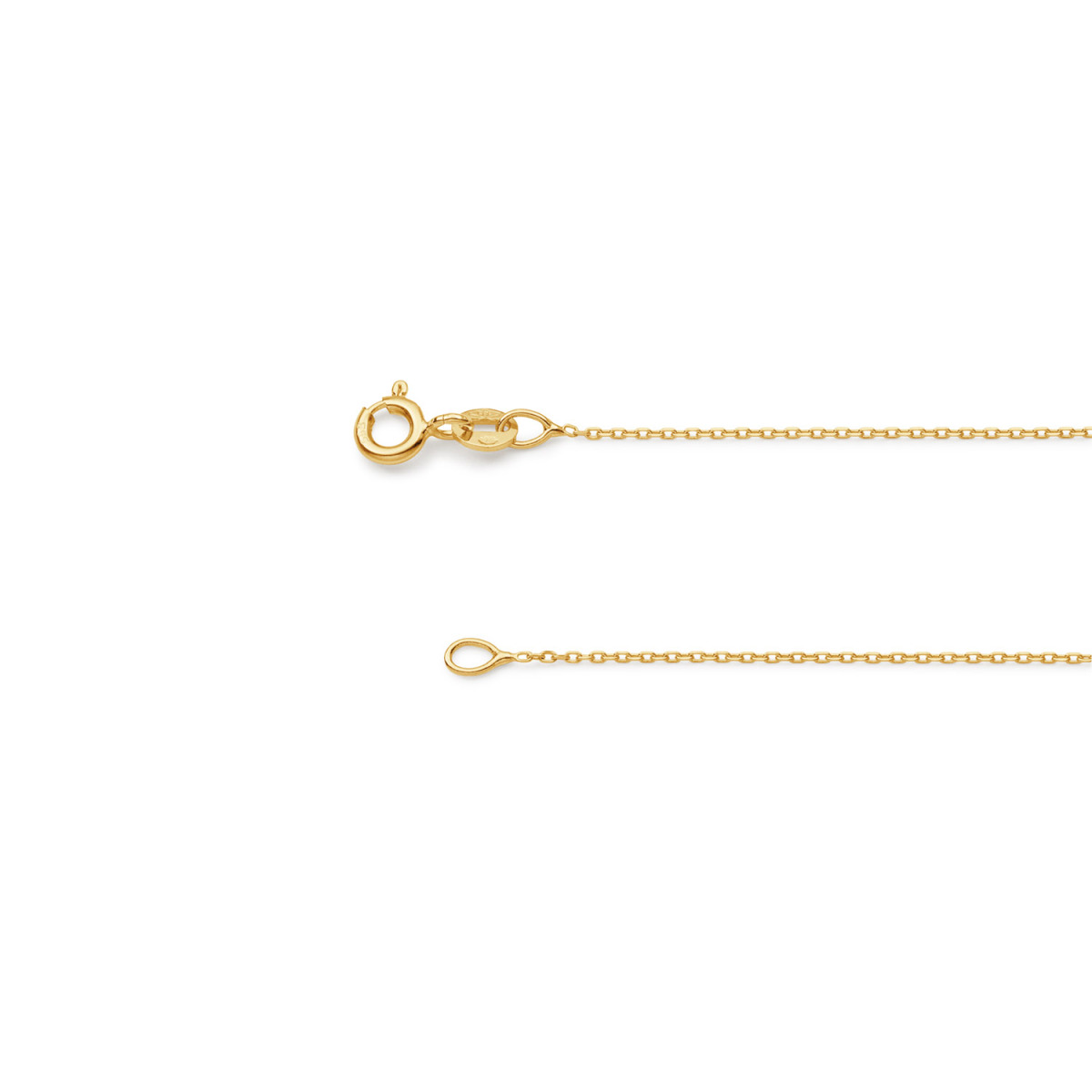 GLOW 201.2545/1.3 14-karaat gouden schakelketting met ankerschakel 0.75 mm breed - Lengte 45 cm