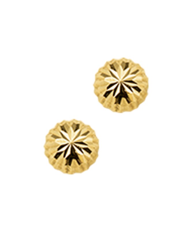 Goud setje oorknoppen gediamanteerd - Diameter 4 mm