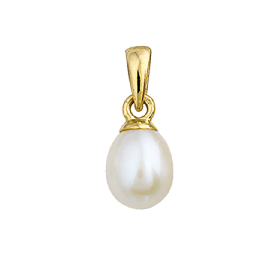 Moderne gouden parel hanger