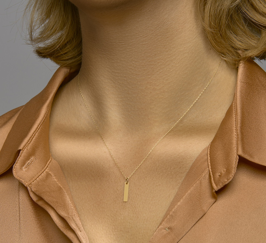 Gouden graveerhanger