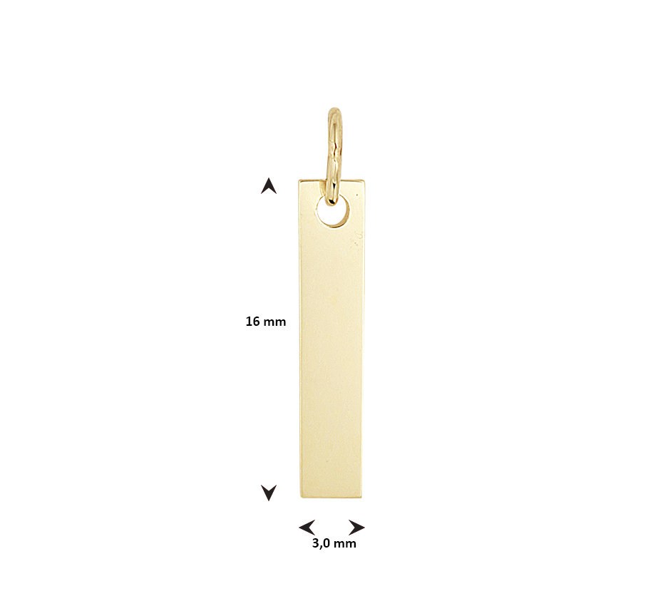 Gouden graveerhanger
