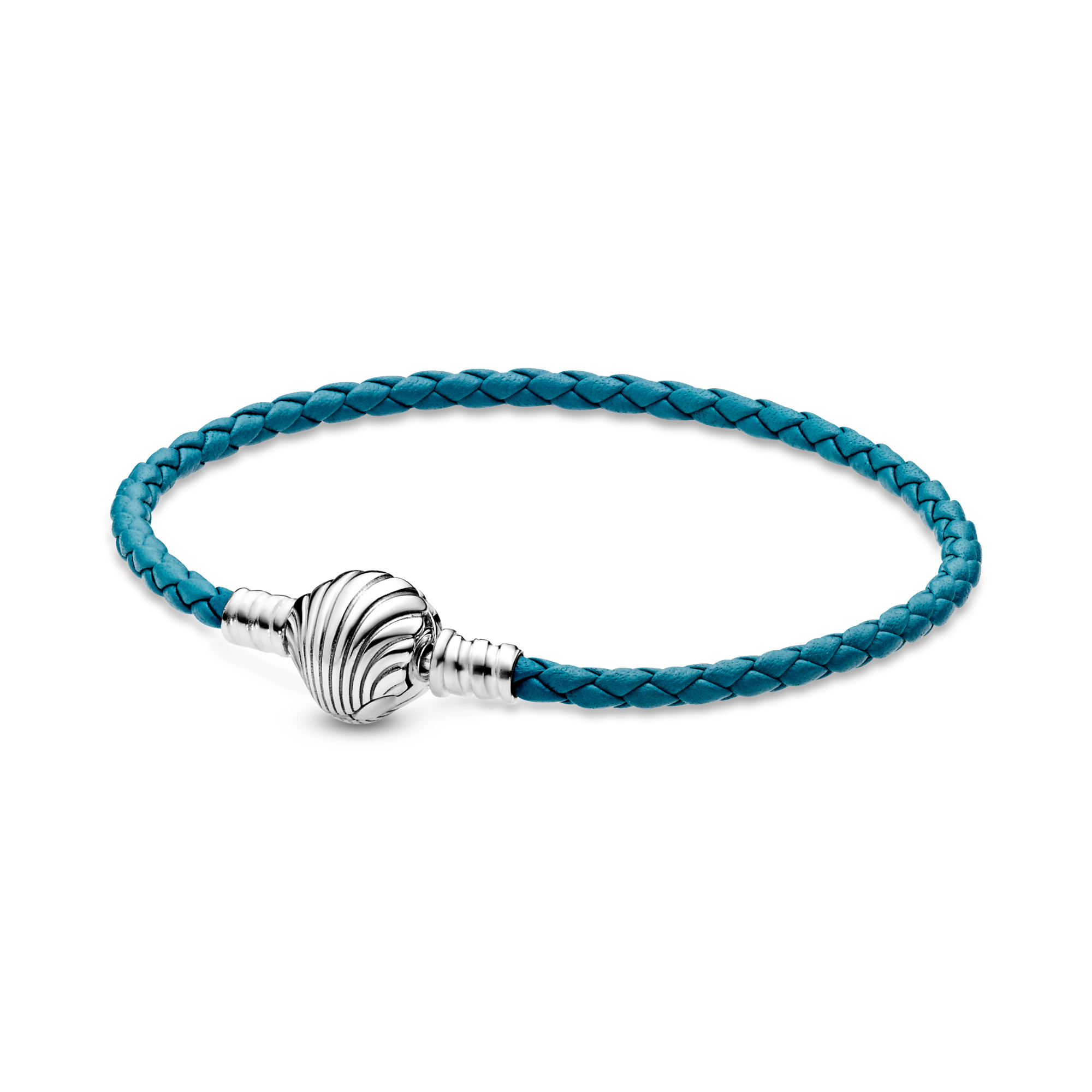 Pandora Moments 598951C01 turquoise armband met zilveren schelp