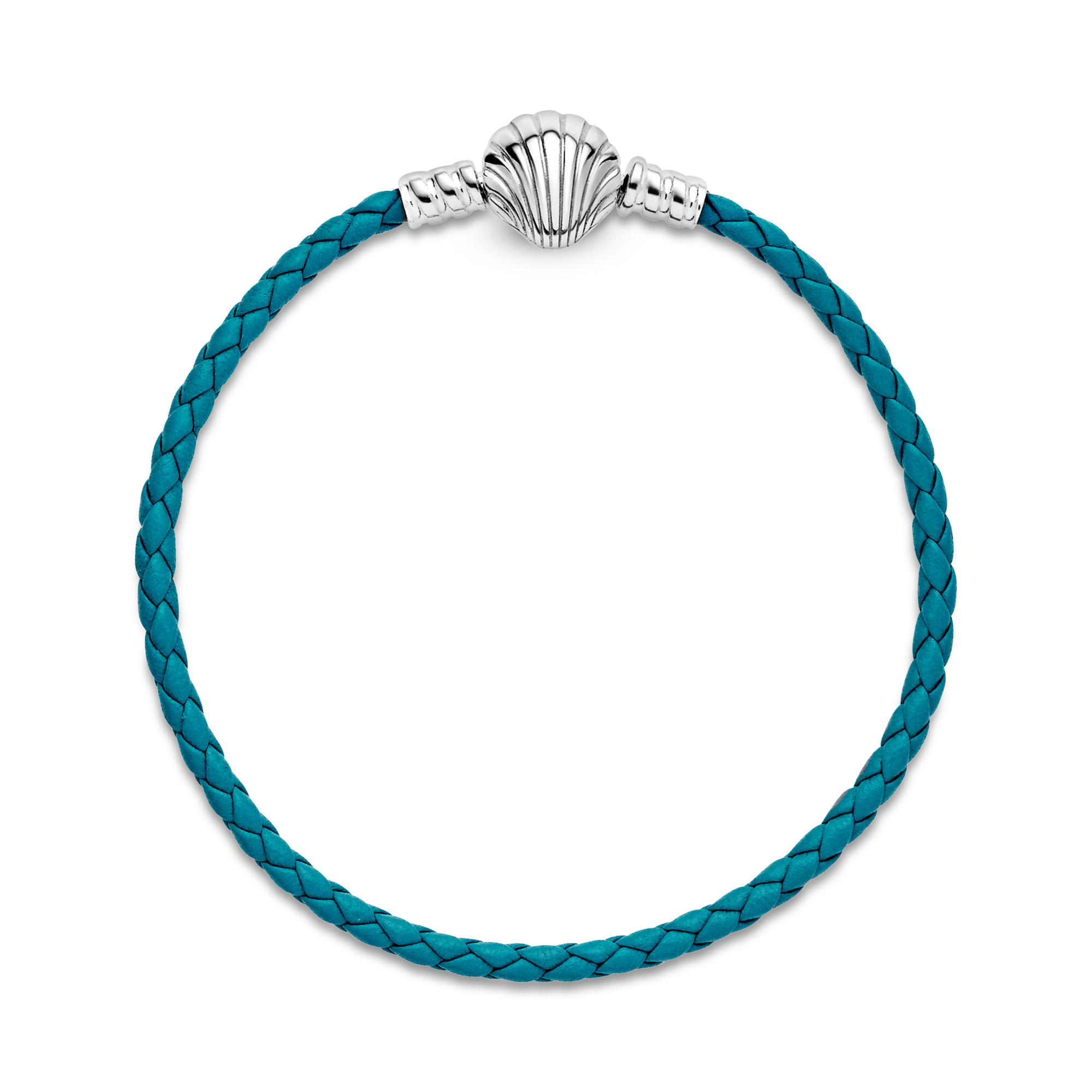 Pandora Moments 598951C01 turquoise armband met zilveren schelp