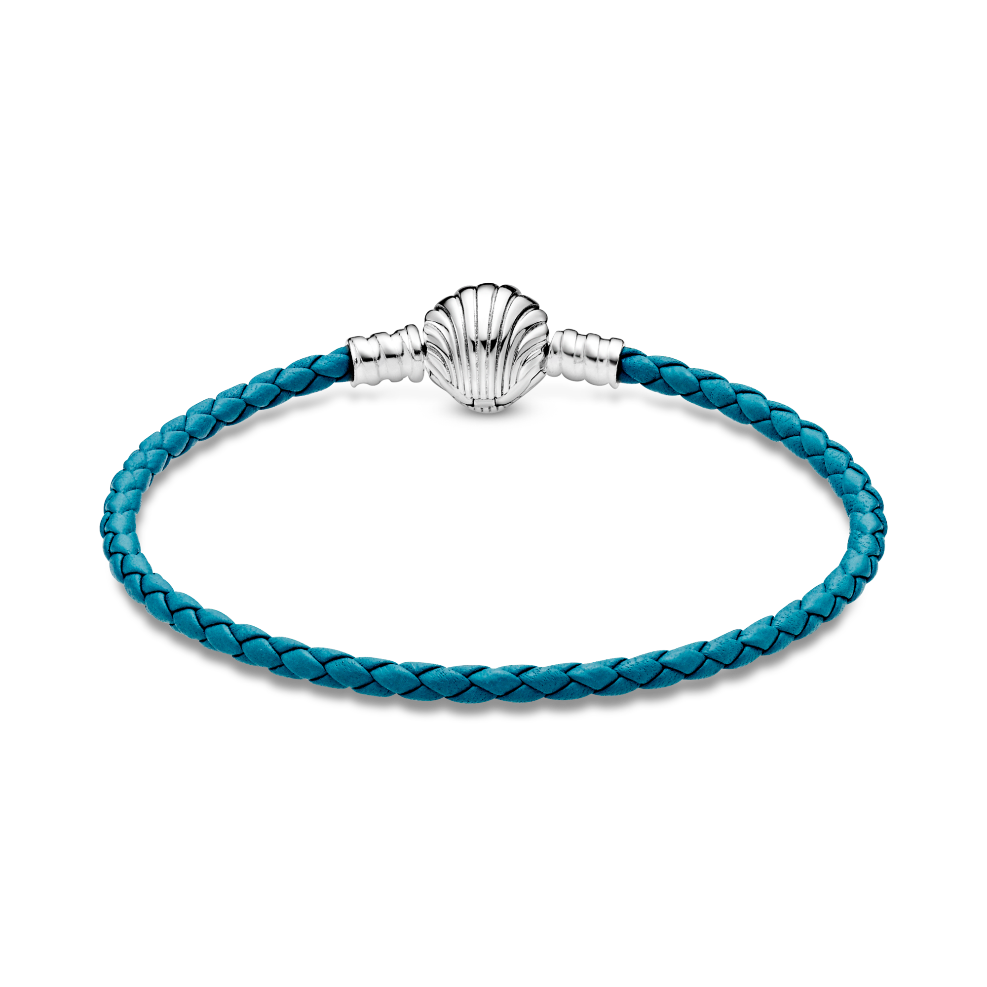 Pandora Moments 598951C01 turquoise armband met zilveren schelp