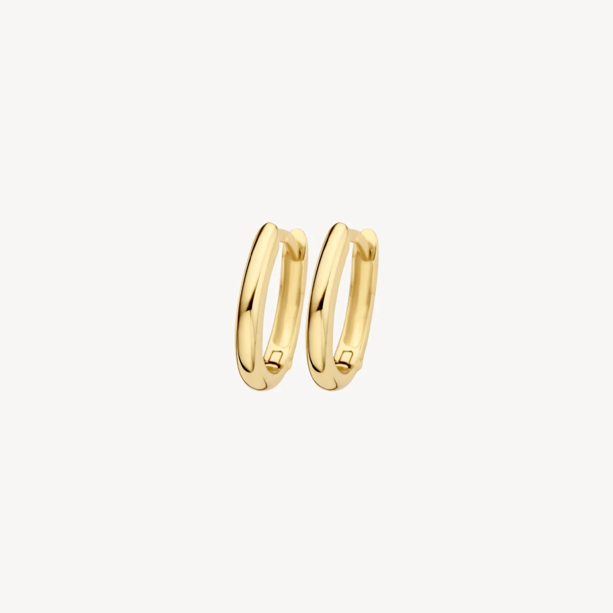 Blush 7224YGO 14-karaat gouden oorringen met ovale vorm 1.9 mm breed - Hoogte 12.5 mm