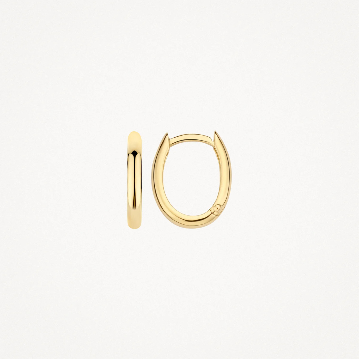 Blush 7224YGO 14-karaat gouden oorringen met ovale vorm 1.9 mm breed - Hoogte 12.5 mm