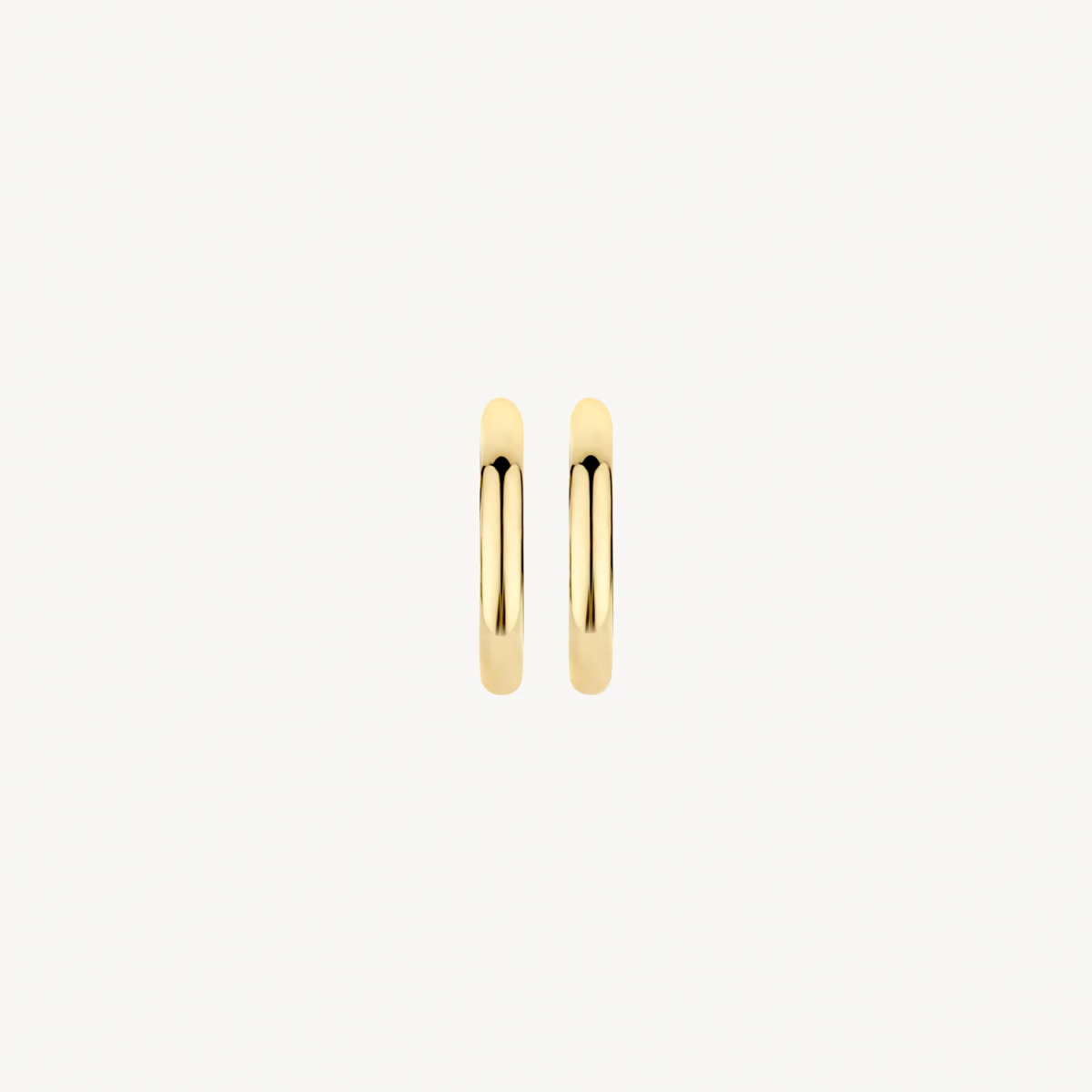 Blush 7224YGO 14-karaat gouden oorringen met ovale vorm 1.9 mm breed - Hoogte 12.5 mm