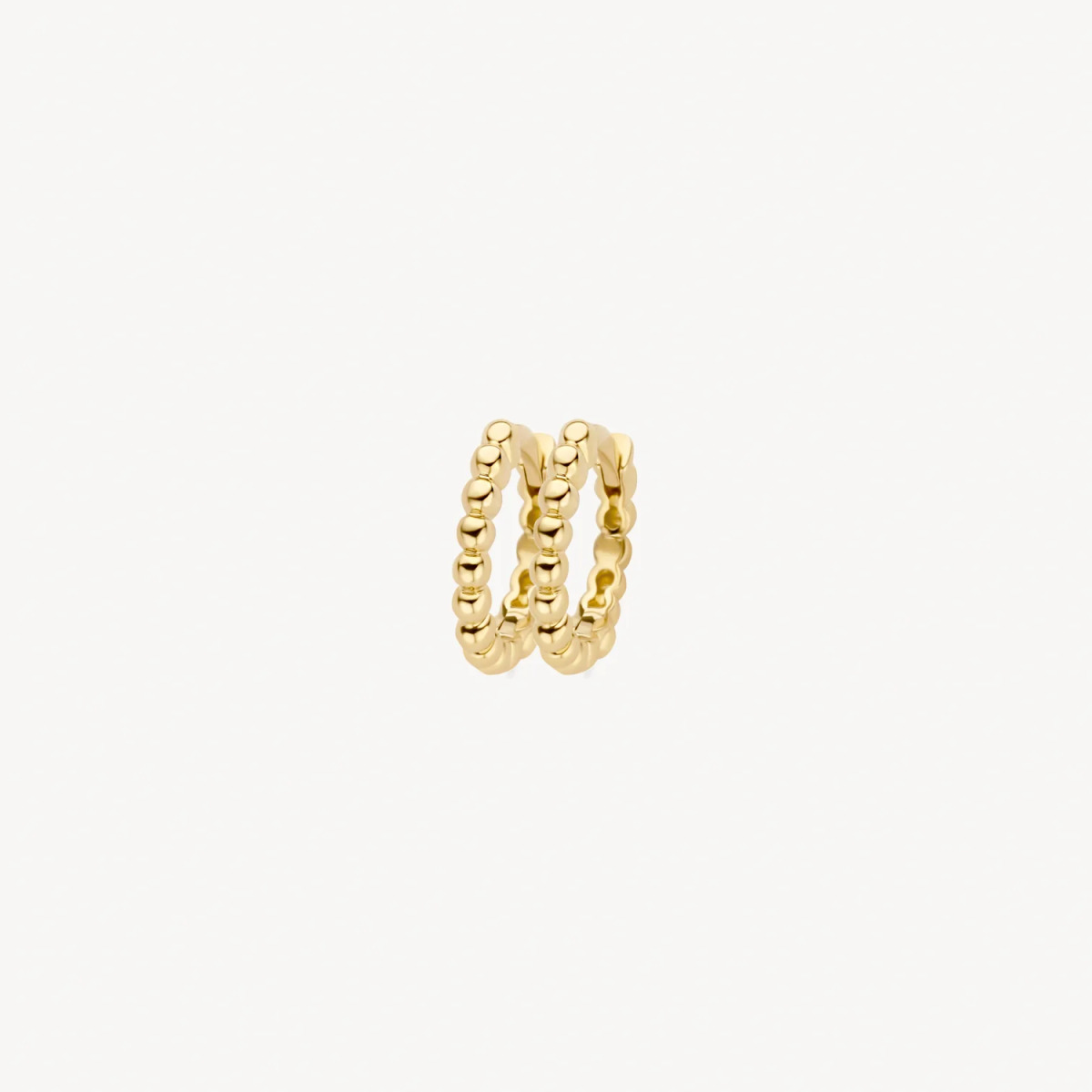 Blush 7263YGO 14-karaat gouden oorringen met bolletjes 1.6 mm breed - Diameter 10.5 mm