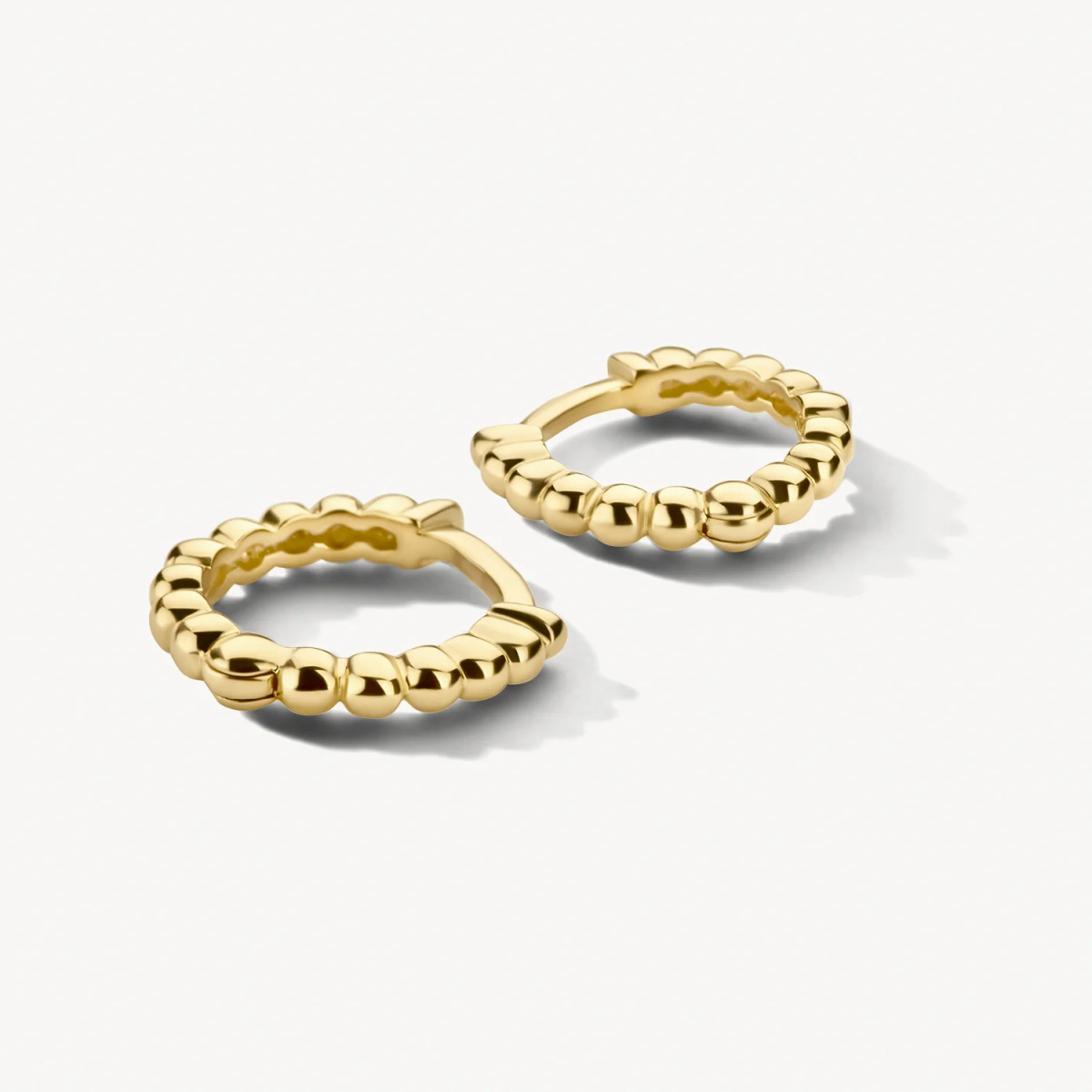 Blush 7263YGO 14-karaat gouden oorringen met bolletjes 1.6 mm breed - Diameter 10.5 mm