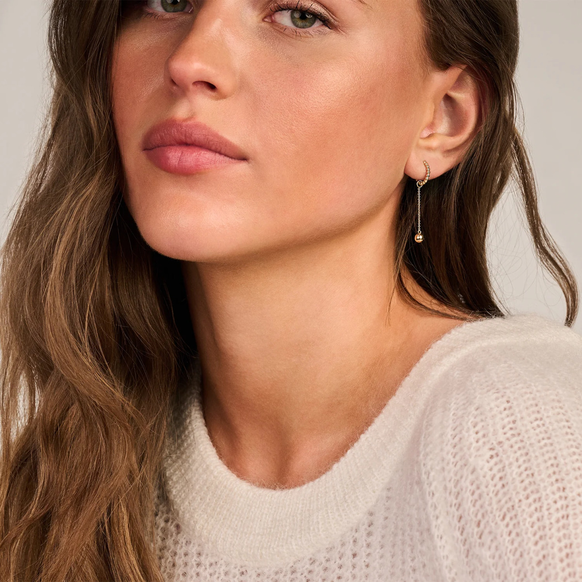 Blush 7263YGO 14-karaat gouden oorringen met bolletjes 1.6 mm breed - Diameter 10.5 mm