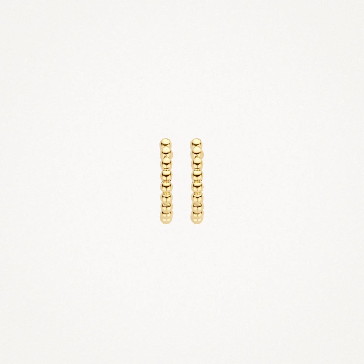 Blush 7263YGO 14-karaat gouden oorringen met bolletjes 1.6 mm breed - Diameter 10.5 mm