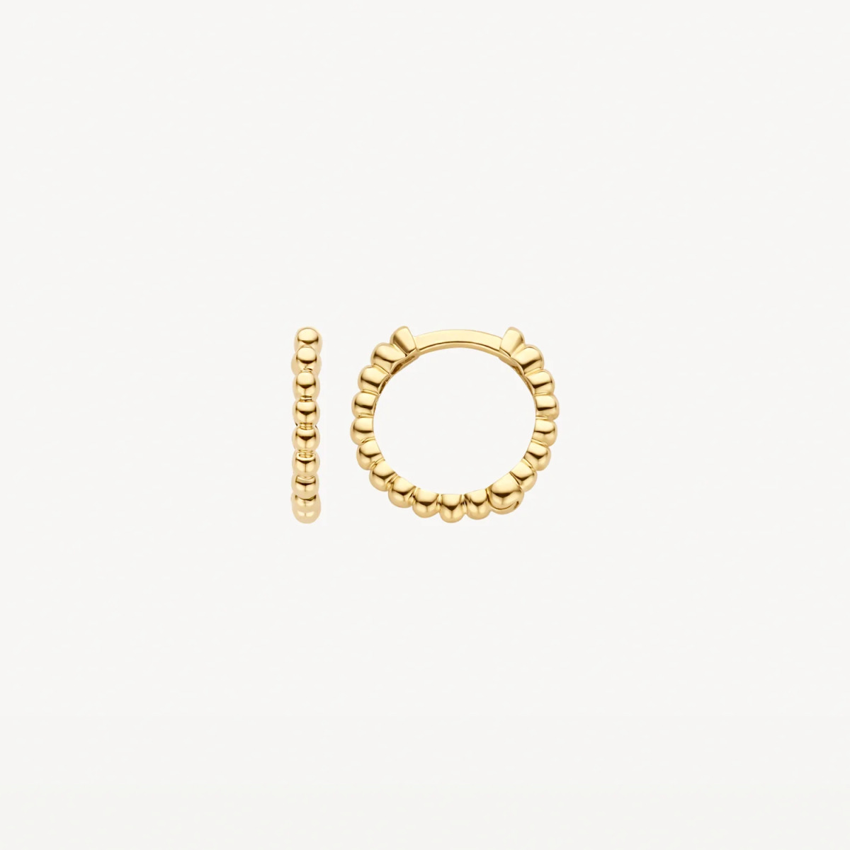 Blush 7263YGO 14-karaat gouden oorringen met bolletjes 1.6 mm breed - Diameter 10.5 mm