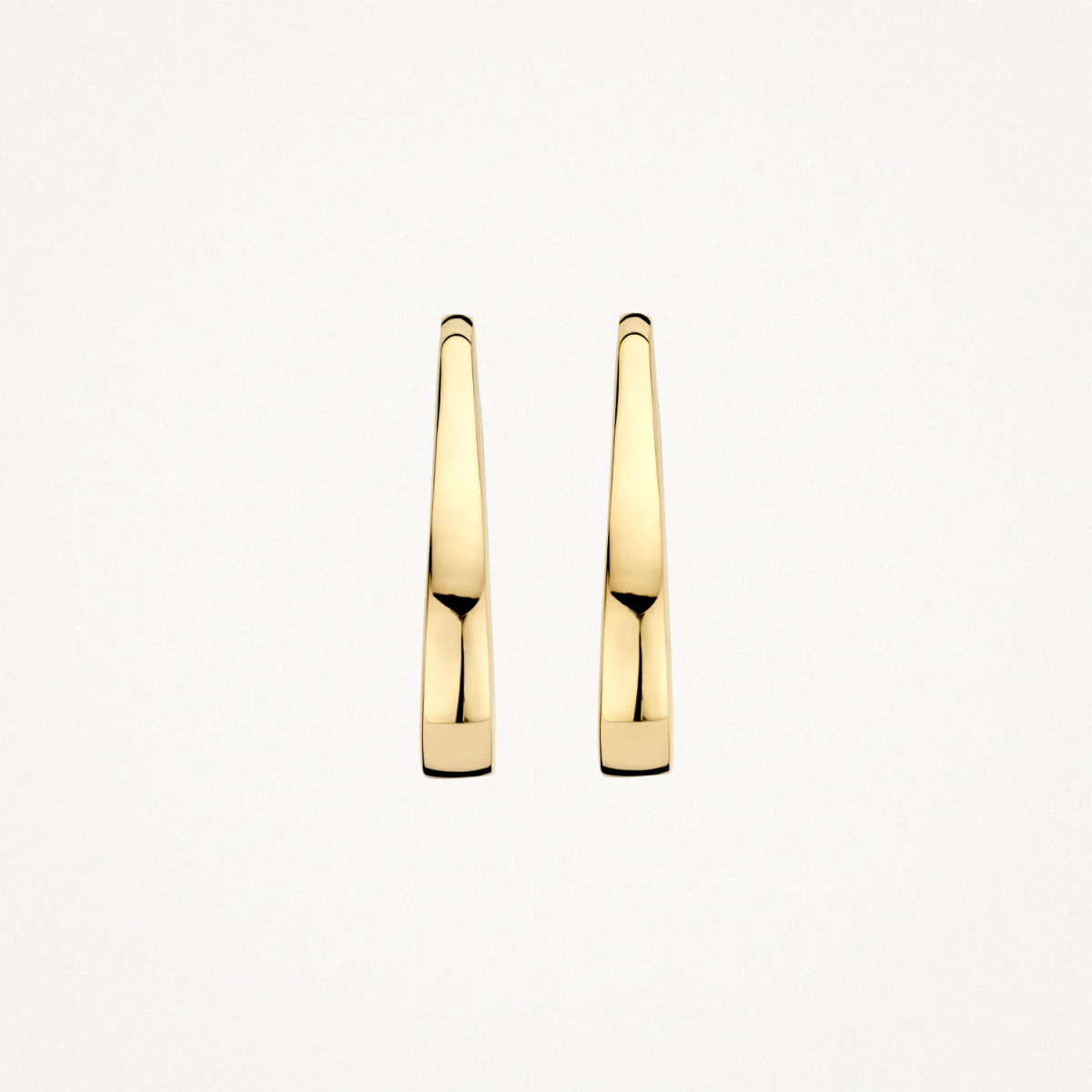 Blush 7303YGO 14-karaat gouden ovale klapoorringen 3.1 mm breed - Hoogte 19.5 mm