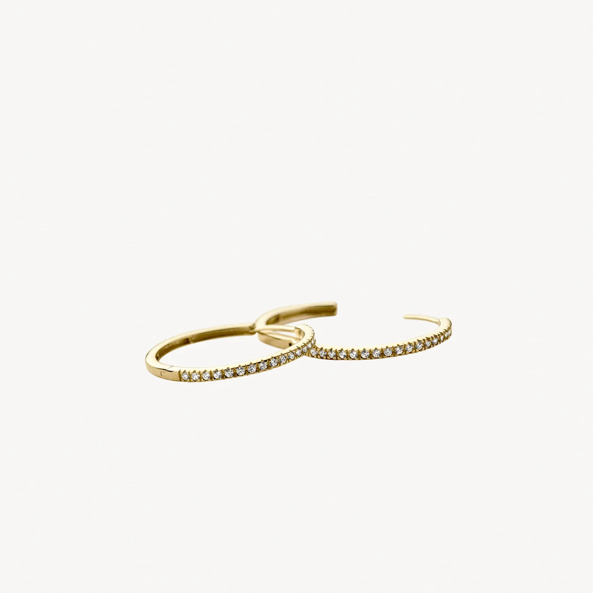 Blush 7306YZI 14-karaat gouden oorringen zirkonia briljant geslepen 1.5 mm breed - Diameter 20 mm