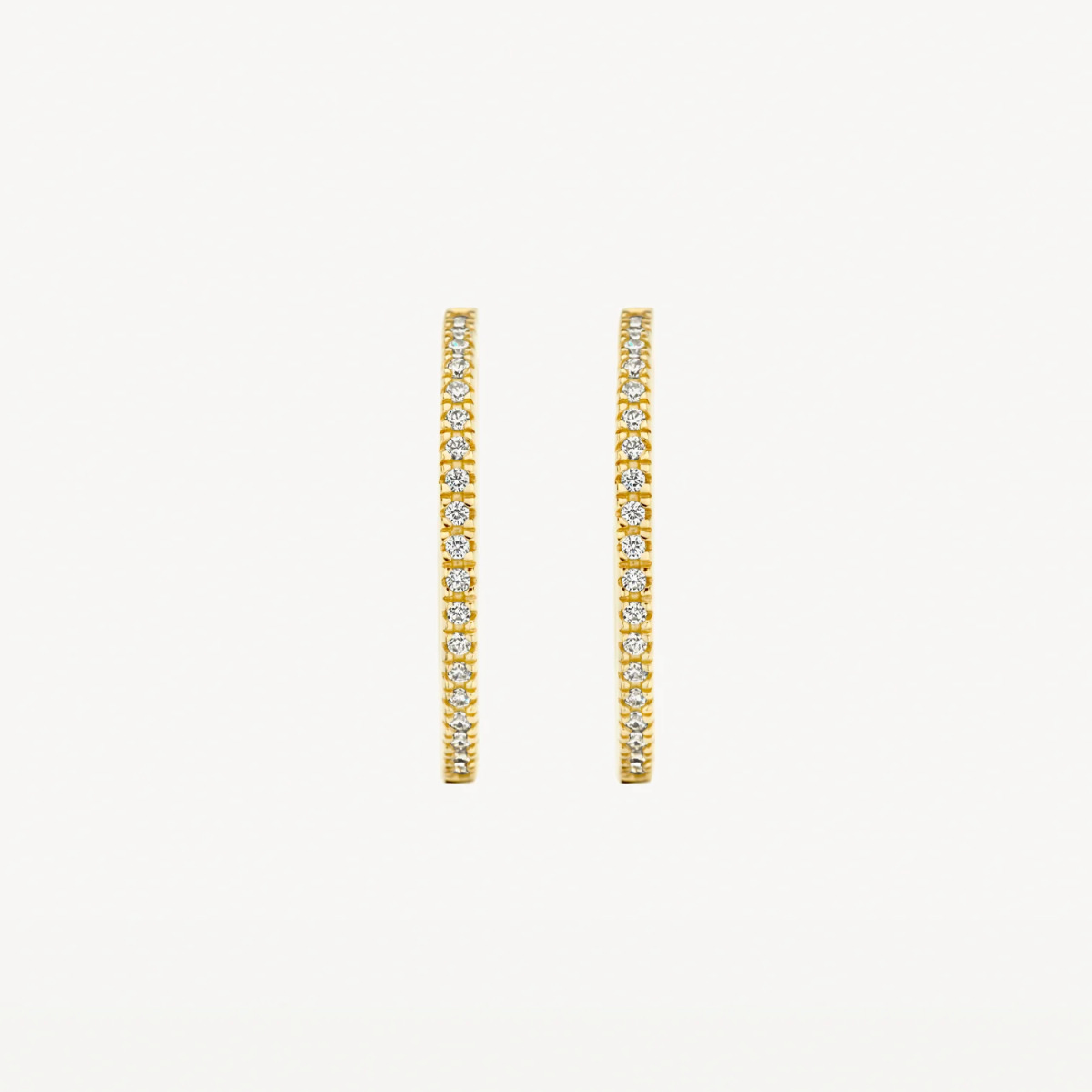 Blush 7306YZI 14-karaat gouden oorringen zirkonia briljant geslepen 1.5 mm breed - Diameter 20 mm