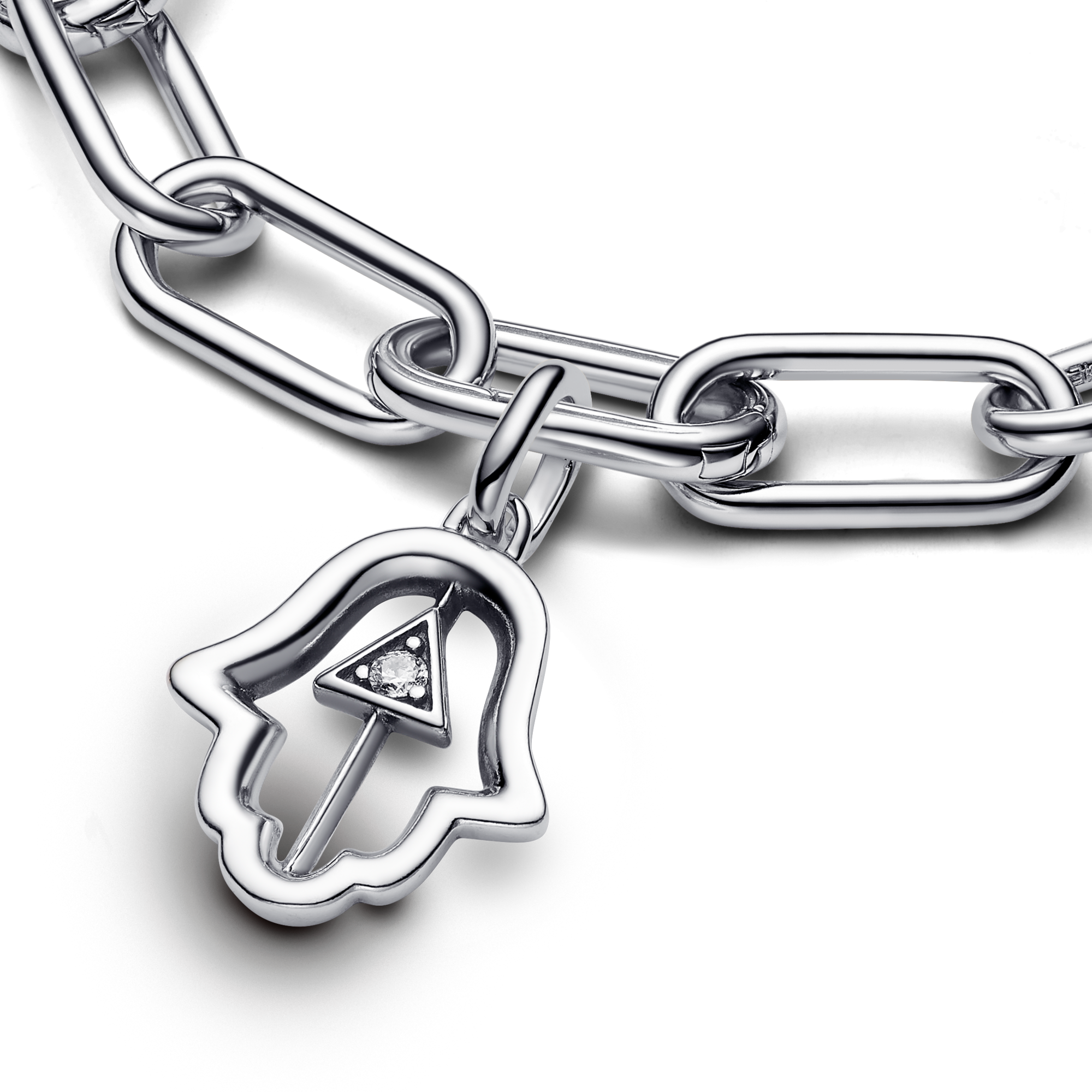 Pandora ME 793411C01 medaillon met Hand van Fatima en transparante zirkonia