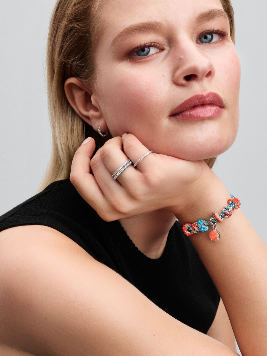 Pandora Moments 793817C01 bedel met multicolor zeester van zilver en emaille