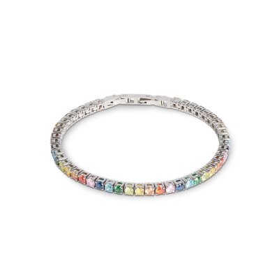 coeur-de-lion-tennisarmband-0600-30-1517-met-multicolor-zirkonia-s-zilverkleurig-lengte-16-5-18-cm