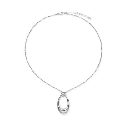 GLOW 102.0681.45 925 zilveren ketting met open druppel hanger - Lengte 45 cm