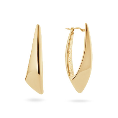 GLOW 107.8732.00 gold plated oorringen met druppel vorm