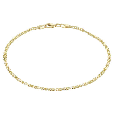 14-karaat gouden schakelarmband met valkenoogschakels 1.9 mm breed
