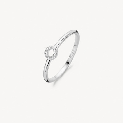 Blush 1217WZI 14-karaat witgouden ring met zirkonia rondje 1.3 mm breed