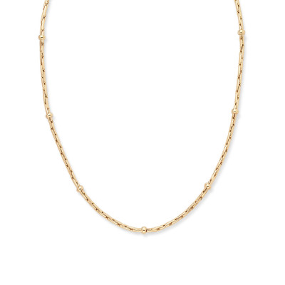 GLOW 202.2240.50 14-karaat gouden ketting met fantasie schakels en bolletjes 4 mm breed - Lengte 50 cm