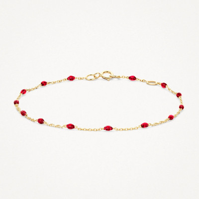 blush-2226yrr-gouden-armband-met-rode-steen-0-7-mm-breed-lengte-16-5-18-5-cm