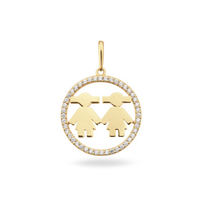 glow-220-0186-00-14-karaat-gouden-ronde-hanger-met-steen-zirkonia-en-kindervormpjes-diameter-16-mm