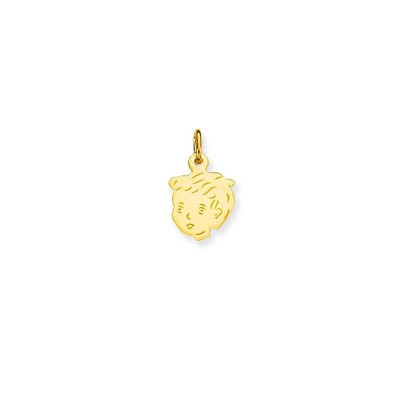 glow-241-0075-00-14-karaat-gouden-kinderhanger-jongensgezicht-met-glanzende-afwerking-10-mm-breed