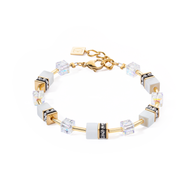coeur-de-lion-geocube-armband-iconic-layer-2810-30-1416-goudkleurig-met-wit/variant/lengte-19-22-cm