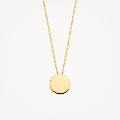 Blush 3088YGO gouden ketting met ronde hanger 8 mm - Lengte 42 cm