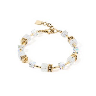 coeur-de-lion-geocube-armband-3018-30-1416-iconic-nature-goudkleurig-met-wit
