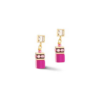 coeur-de-lion-geocube-oorhangers-iconix-chain-3038-21-0416-goudkleurig-met-roze