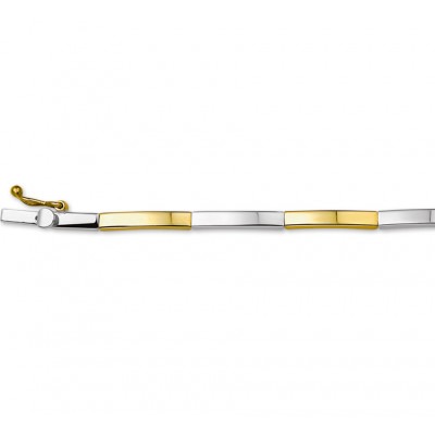 strakke-bicolor-gouden-schakel-armband-18-5-cm