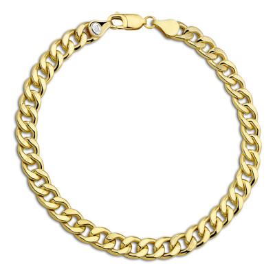 gouden-armband-voor-heren-met-gourmet-schakels-zilgold