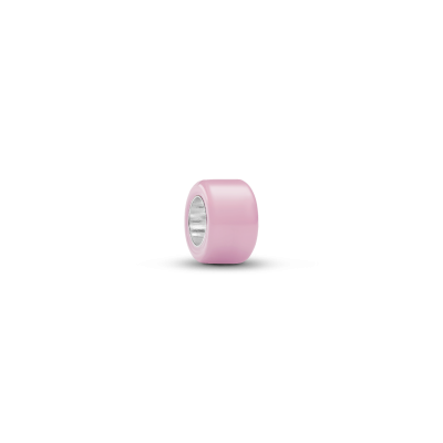 Pandora Moments 794773C05 mini bedel met roze Murano glas en zilveren kern