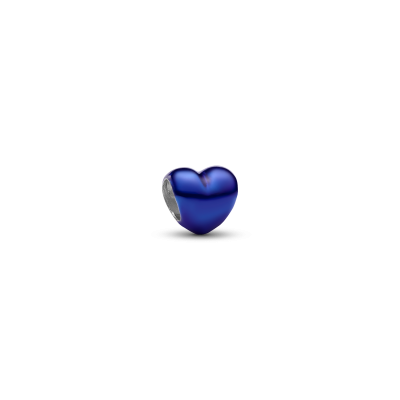 Pandora Moments 794785C02 zilveren mini bedel met blauw emaille hartje