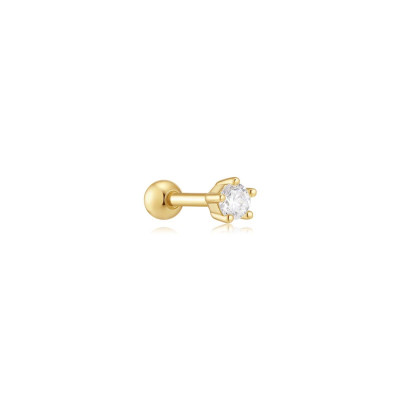 Ania Haie Fairy Dust AH E079-03G gold plated oorpiercing met transparante zirkonia diameter 3 mm - per stuk