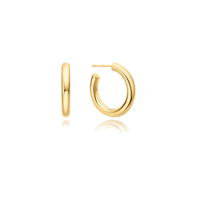 Ania Haie Tide Echo AH E072-11G goudkleurige stekeroorringen 3.5 mm breed - Hoogte 23 mm