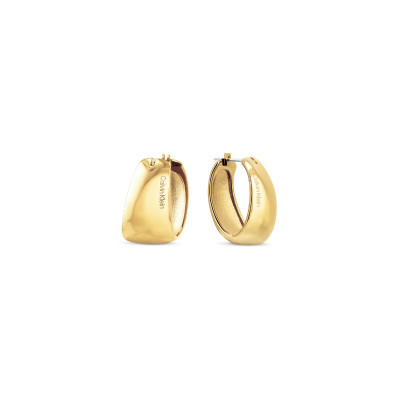 Calvin Klein CJ35000832 goudkleurige oorringen 18 mm breed - Hoogte 25 mm