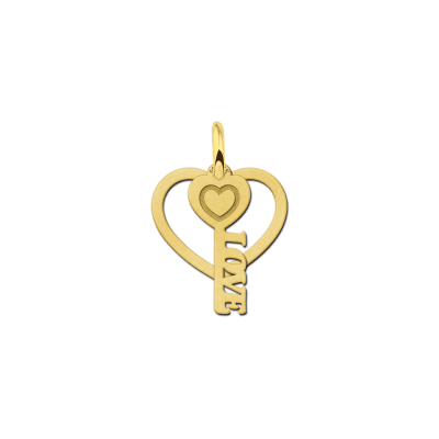 gouden-hart-hanger-met-liefdes-sleutel