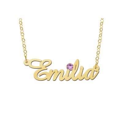 gouden-naamketting-met-geboortesteen-model-emilia-names4ever