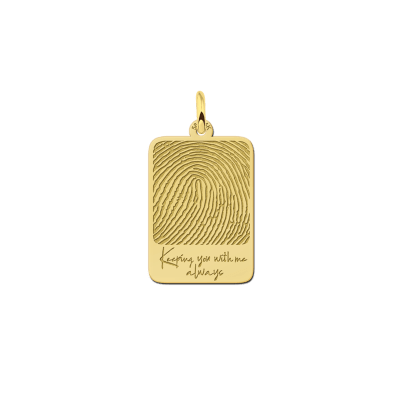 gouden-rechthoekige-hanger-met-vingerafdruk-en-eigen-tekst