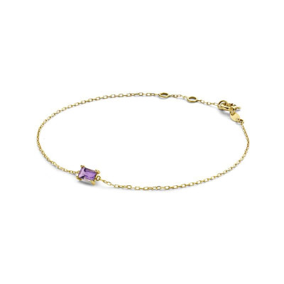 jackie-gold-medina-jkb21156-armband-van-14-karaat-geelgoud-met-paarse-amethist-lengte-17-18-19-cm