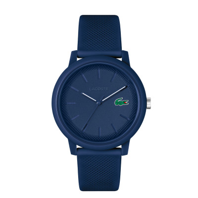 Lacoste 12.12 LC2011172 blauw herenhorloge met siliconen band - Ø 42 mm
