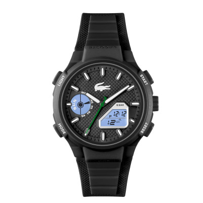 Lacoste LC33 LC2011365 zwart ana-digi horloge van siliconen voor heren - Ø 45 mm