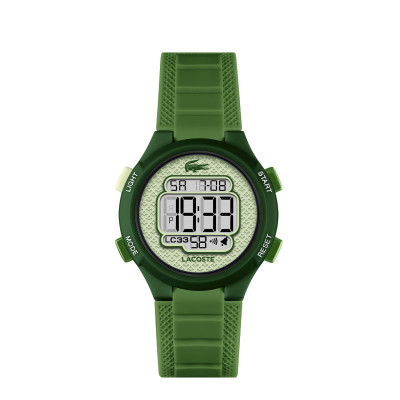 Lacoste LC33 LC2030069 groen kinderhorloge met digitaal display - Ø 34 mm
