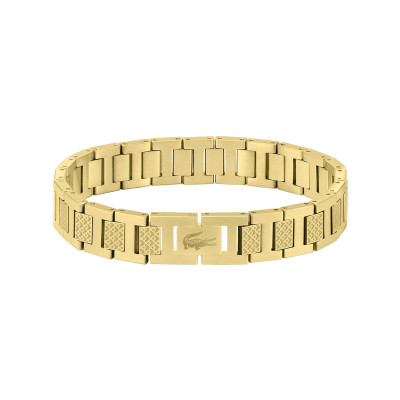 Lacoste Metropole LCJ2040120 goudkleurige schakelarmband voor heren 10 mm breed - Lengte 19 cm